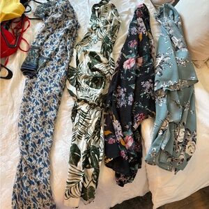 Floral and Leaf Print cover up/ throw ons
